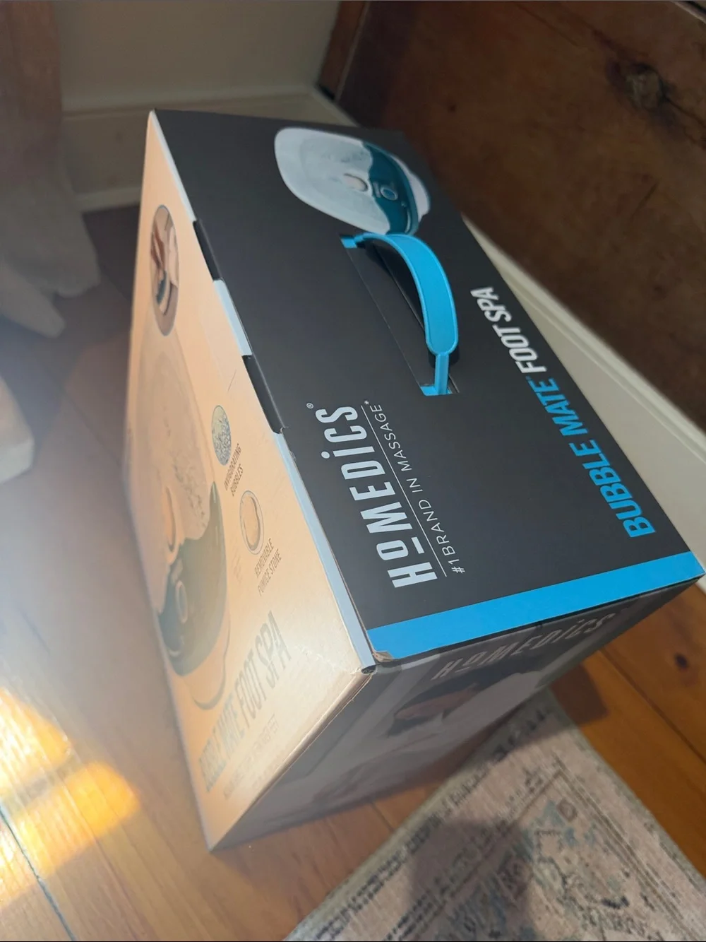 HoMedics Bubble Mate Foot Spa in Blue and White NIB